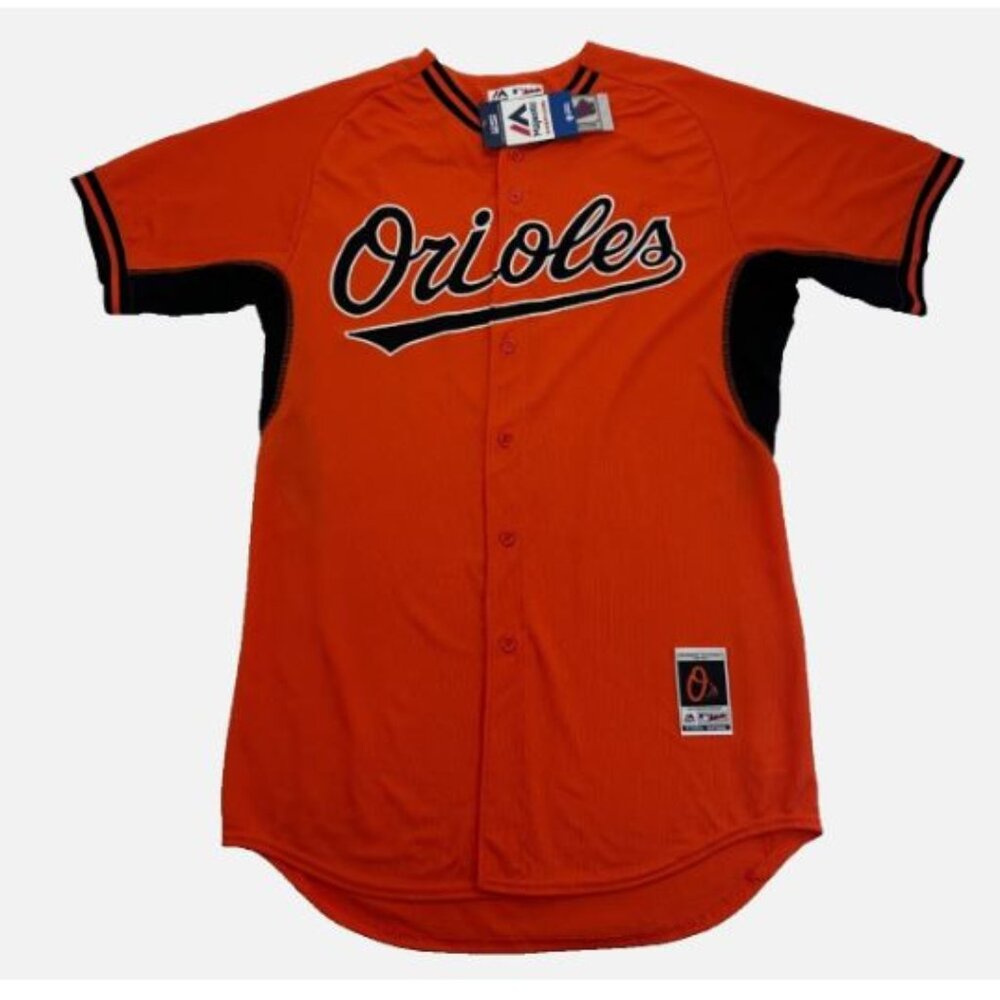 Majestic Made in USA MLB Baltimore Orioles Baseball Jersey Men's Size 46 Orange